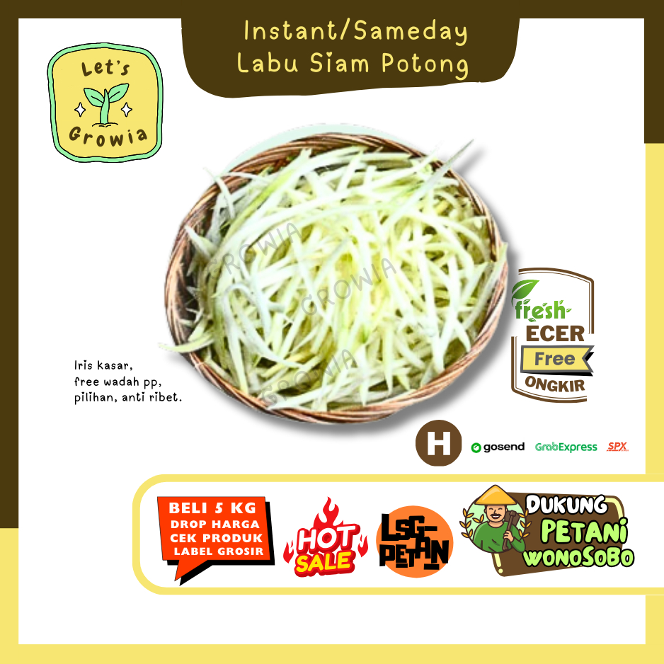 

Growia || Labu Siam Potong -- Hasil Petani Langsung Ecer (H)