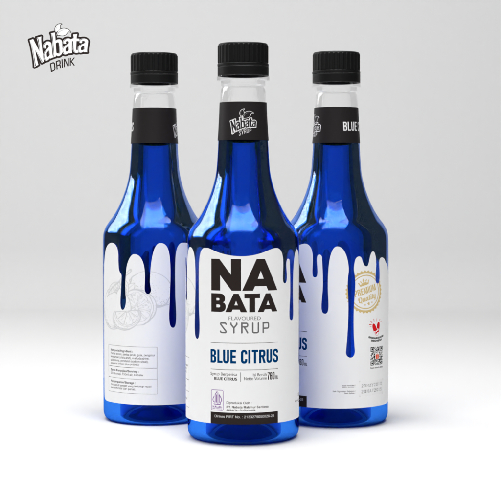 

Sirup Blue Citrus Premium 760ml Nabata Drink - Sirup Blue Curacao - Syrup Blue Lagoon Halal