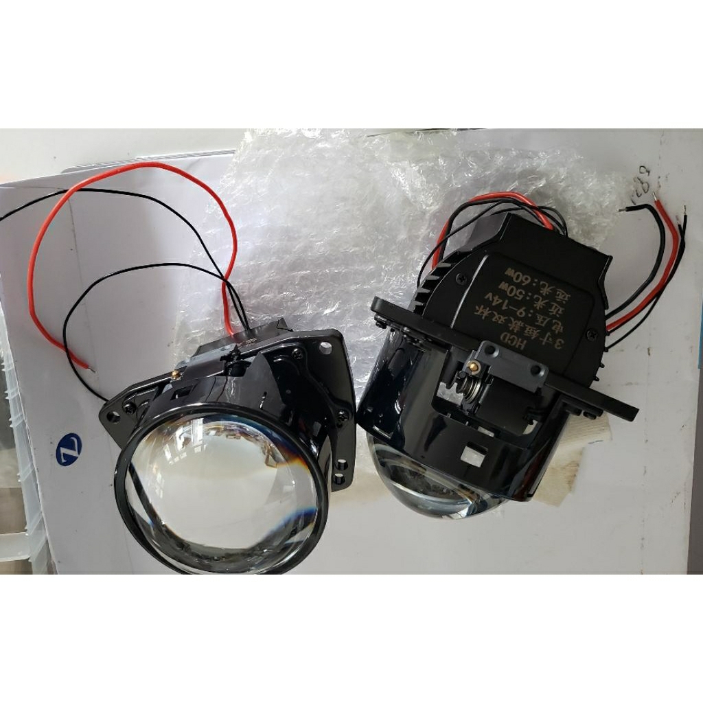 HCD Lampu Led mobil H4 H11 lensa projector Bi Led