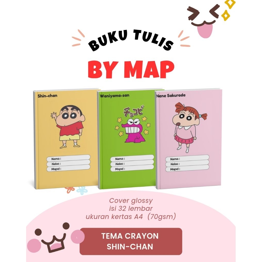 

ISI 7 PCS - BUKU TULIS TEMA CRAYON SHIN-CHAN 32 LEMBAR UKURAN KERTAS A4 (70GSM)