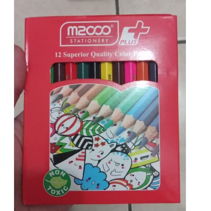 

Pensil warna 1 set 12 warna pendek /pensil warna murah isi 12
