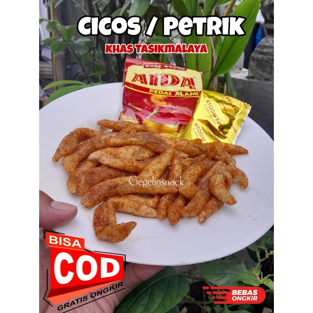 

CICOS / PETRIK / OTAK OTAK KHAS TASIKMALAYA 500 GRAM ISI 100PCS