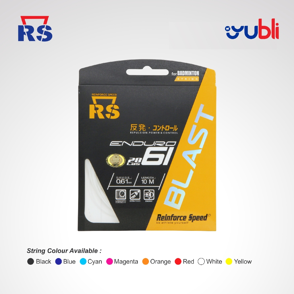 YuBli | Senar Raket Badminton RS ENDURO 61 BLAST | 100% ORIGINAL