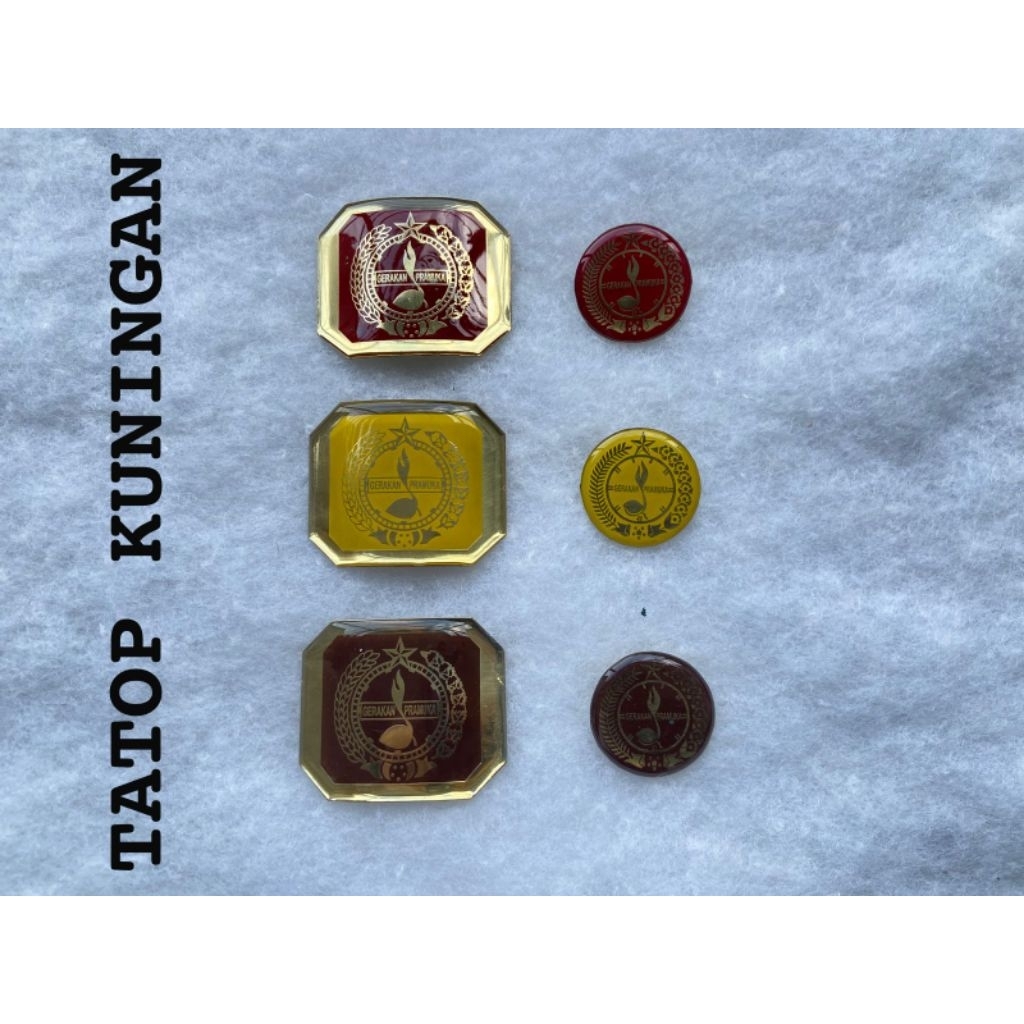 Tanda topi pramuka kuningan