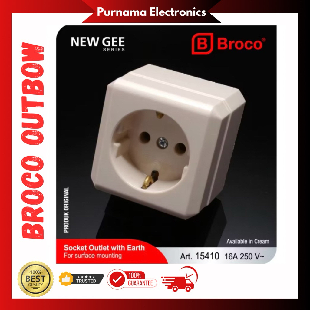 Stopkontak Broco OB / Stopkontak Tempel Broco Out Bow