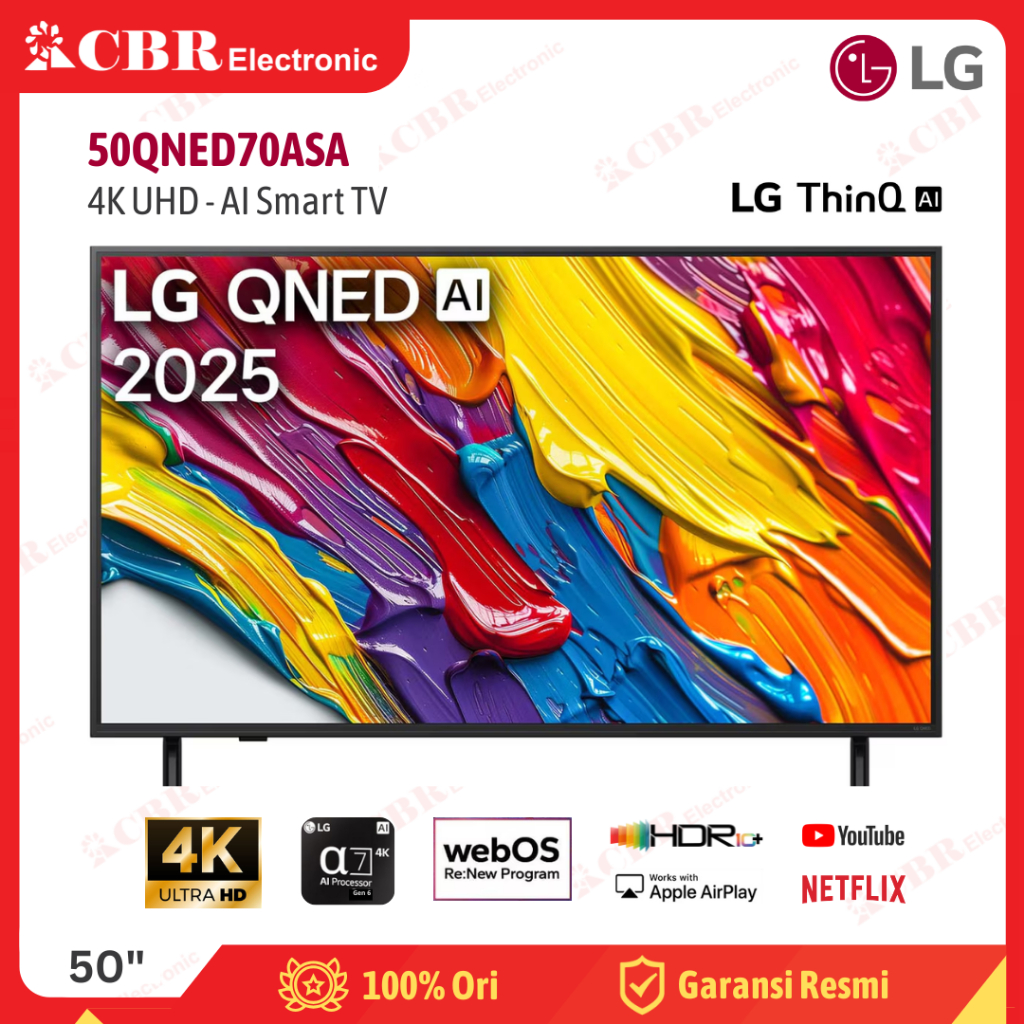 TV LG 50 Inch LED 50QNED70ASA ( 4K UHD - AI Smart TV ) – Batam