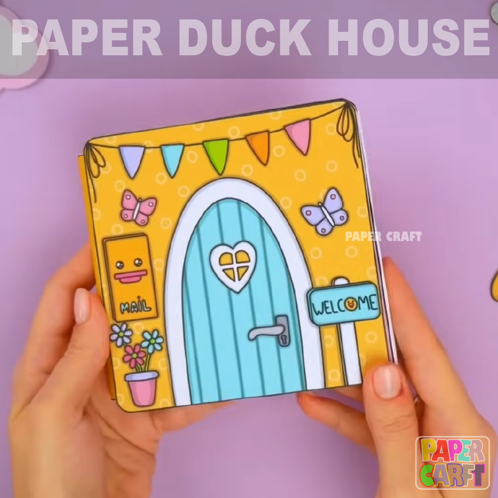 Rumah Lalafanduck Paper Doll House/bebek viral mainan edukasi anak bisa bongkar pasang boneka kertas