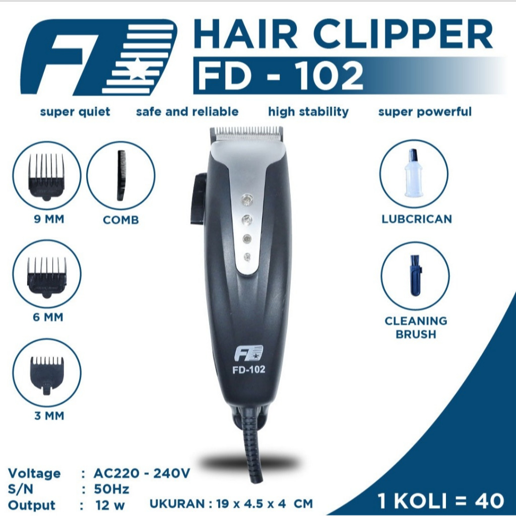Hair Clipper / Alat Cukur Rambut FD 102