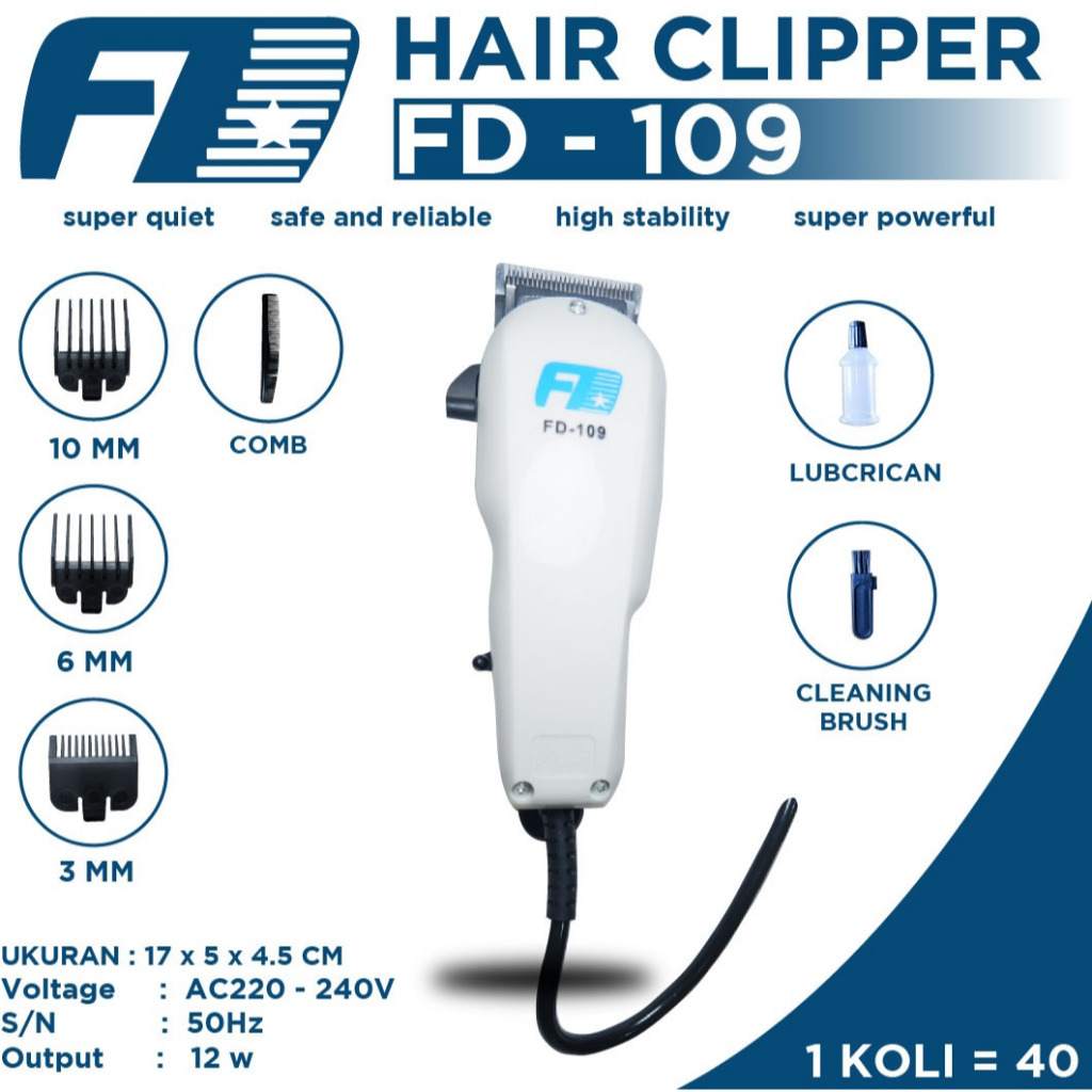 hair Clipper / Alat Cukur Rambut FD 109