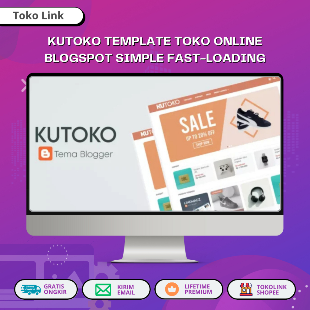 KuToko Template Toko Online Blogspot Simple Fast-Loading