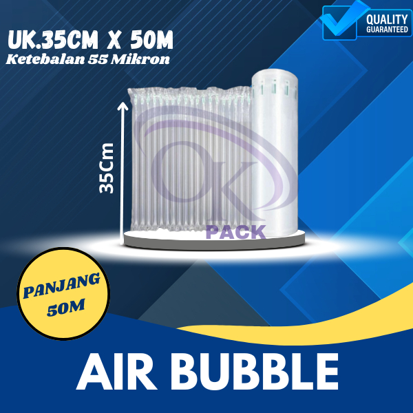 

INFLATABLE AIR BUBBLE 35cm X 50m Cushion Wrap Fo-Air / Bubble Wrap Angin Tebal Roll / Poly Air Bubble