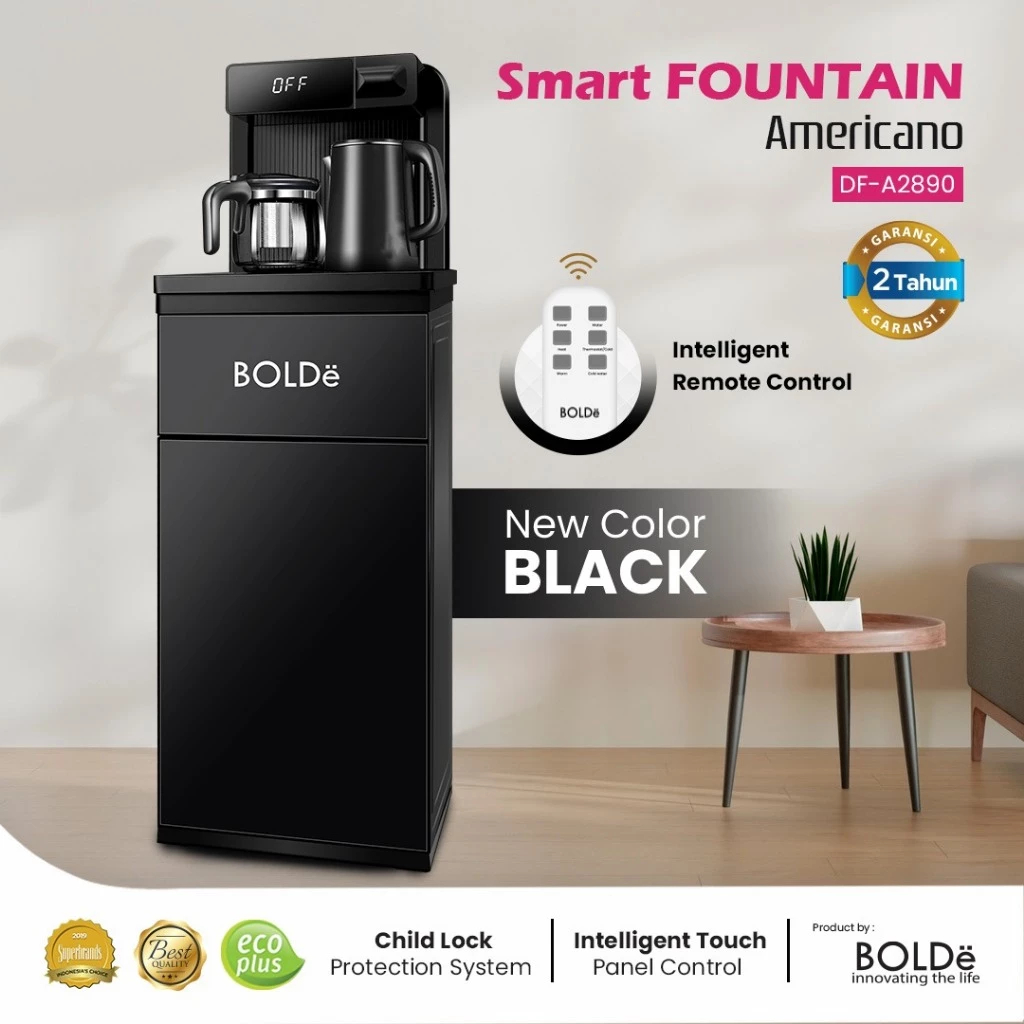 BOLDE SMART DISPENSER  GALON BAWAH AMERICANO + 2 TEKO PEMANAS NEW PRODUK BOLDE