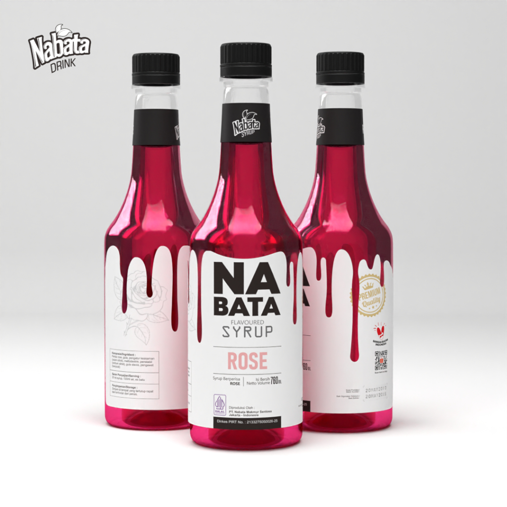 

Sirup Rose Premium 760ml Nabata Drink - Syrup Rose Untuk Es buah Es Campur Es Serut Dessert Cafe