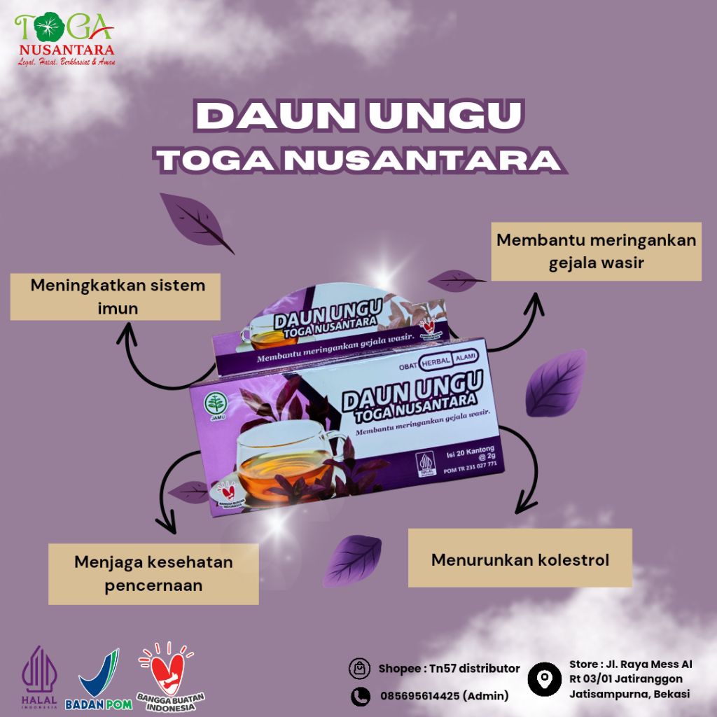 

Teh Daun Ungu Toga Nusantara