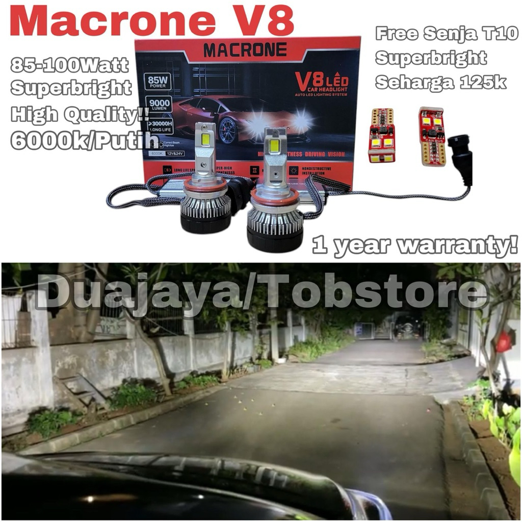 Lampu Led Foglamp Foglight Innova 2012 - 2016 Macrone V8 6000K Putih Premium Grade A+ PNP