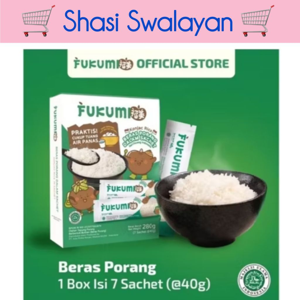 

FUKUMI BERAS PORANG BOX 7 sachet x 40 gr