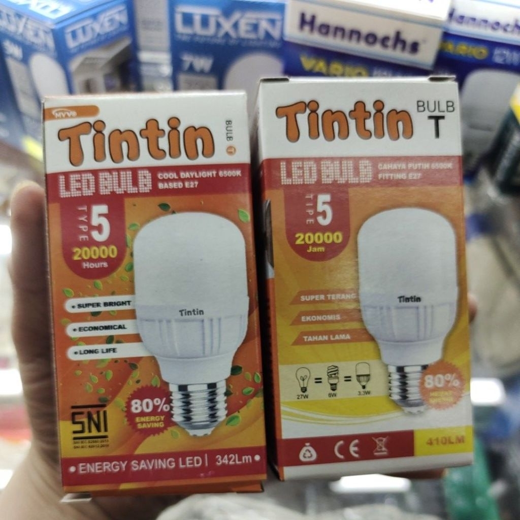 LAMPU TINTIN 5 WATT cahaya putih