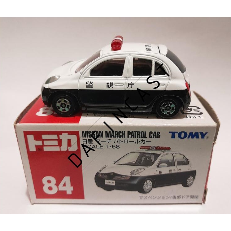 tomica nissan march japan police no84  takara tomy