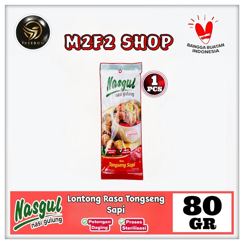

Nasgul Nasi Gulung Rasa Tongseng Sapi | Lontong - 80 gr (Kemasan Satuan)