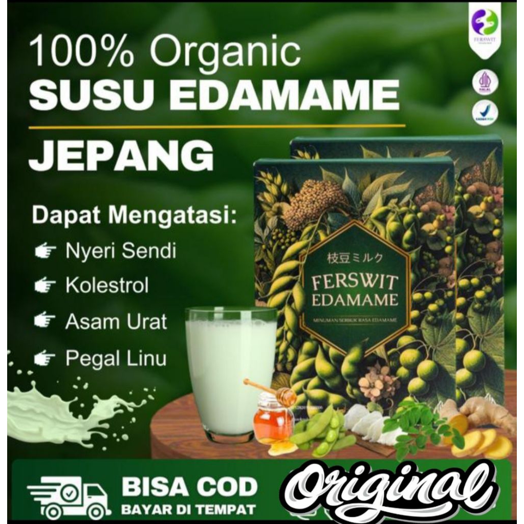 

Ferswit Susu Edamame Jepang Atasi Nyeri Sendi Tulang, Asam Urat, Kolesttol (200 gram)