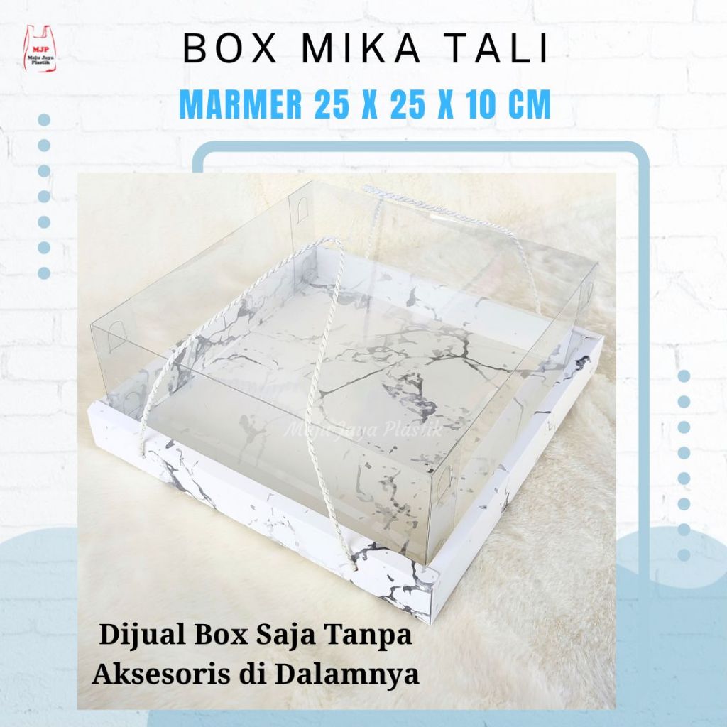 

Box Mika Tali Marmer 25x25x8 25x25x10 Cup Cake Isi 9 Kotak Tray 9 Hampers Pie Pudding Natal Eid