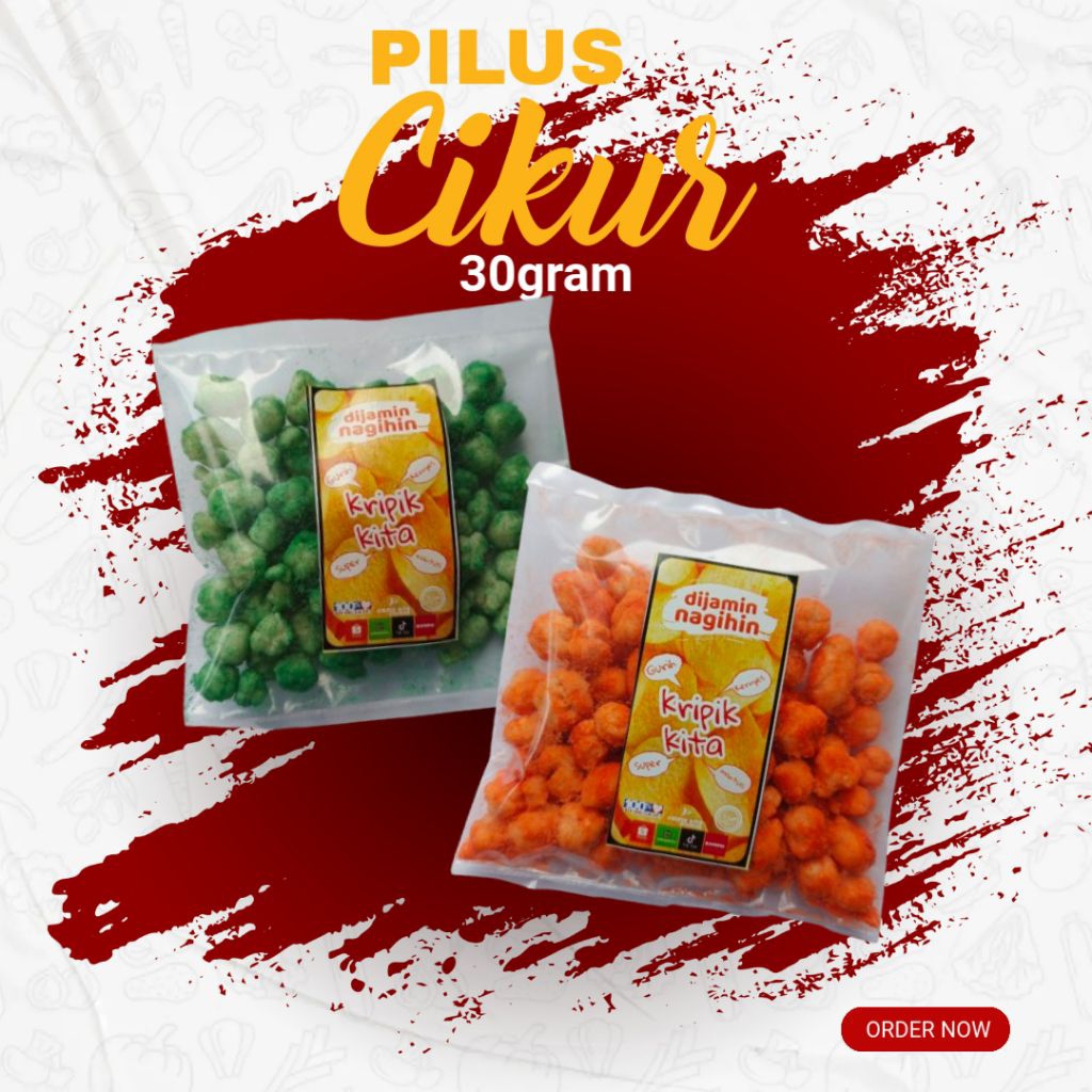 

Pilus Cikur Kemasan 30gram Kripikkita Snack Jajanan Cemilan