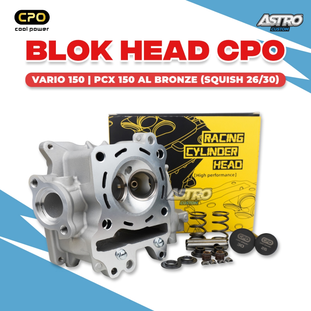 Blok Head CPO Vario 125 PCX ADV 150 K97 All Bronze Squish Cool Power Set Cylinder Klep CNC