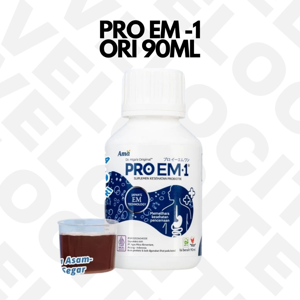 PRO EM1 Original 90ml Suplemen Kesehatan Probiotik Dewasa & Anak Pencernaan Usus Maag Gerd Sembelit 