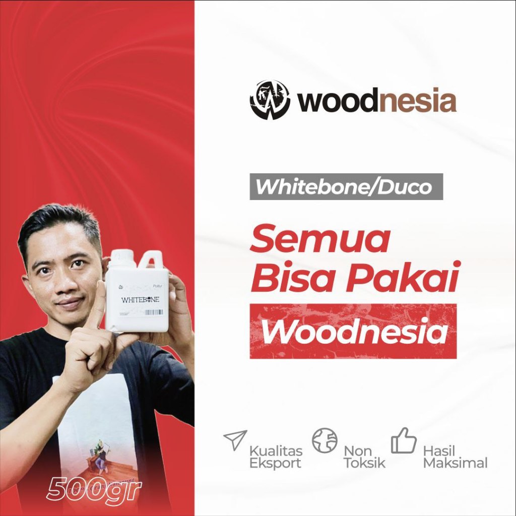 Cat duco putih cat kayu dasar politur kayu putih bisa untuk besi juga woodnesia whitebone cat primer