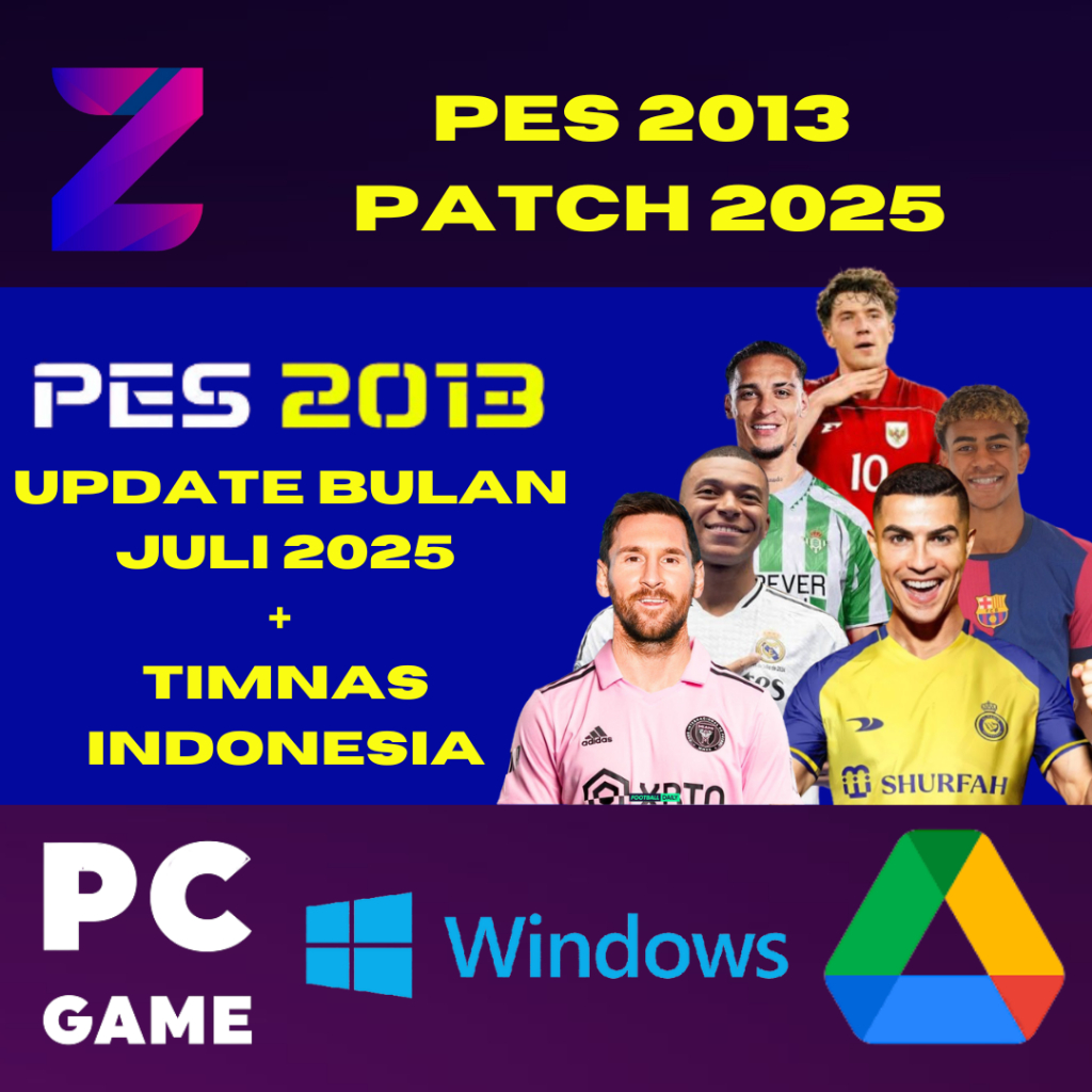 PES 2013 Update 2025 Patch Terbaru Timnas Indonesia Game Laptop PES 2013 PATCH 2025 - PC/Laptop Game