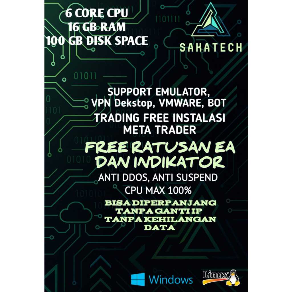 RDP / VPS Bulanan 6 Core Ram 16 GB Windows / LINUX | Full Admin | Full Garansi | RDP Legal Resmi Ant