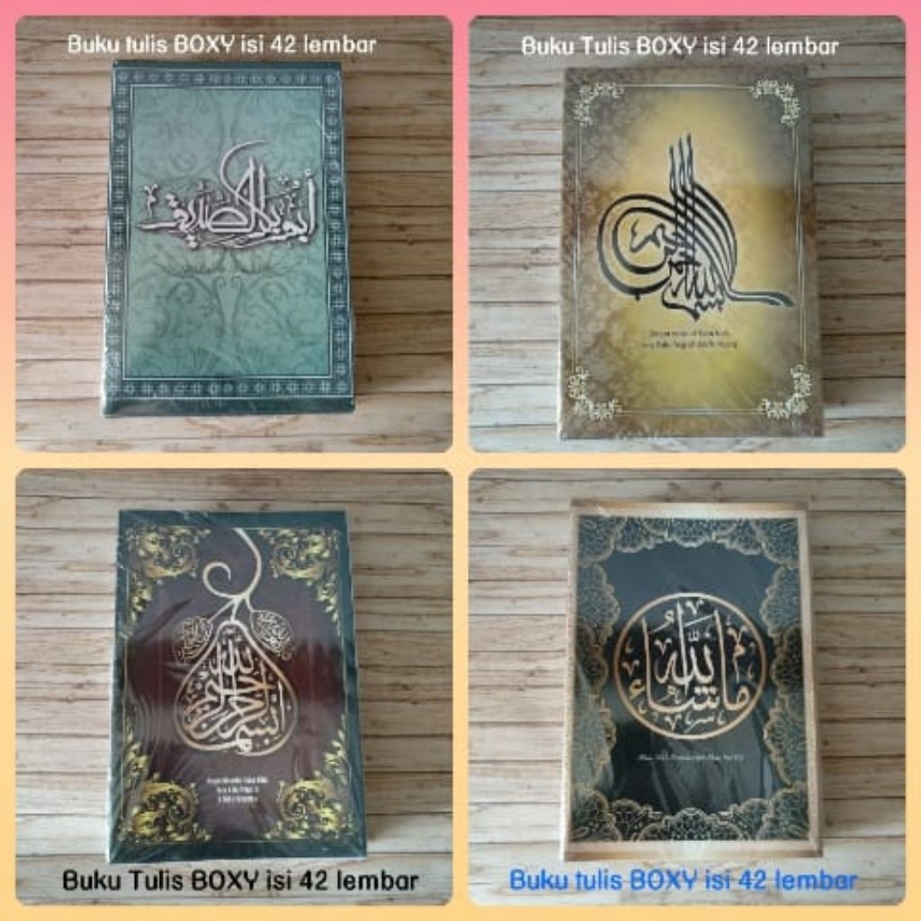 

BEST SELLER, LIMITED STOCK Buku Tulis Boxy 42 lembar cover Kaligrafi (per pack isi 10 buku)