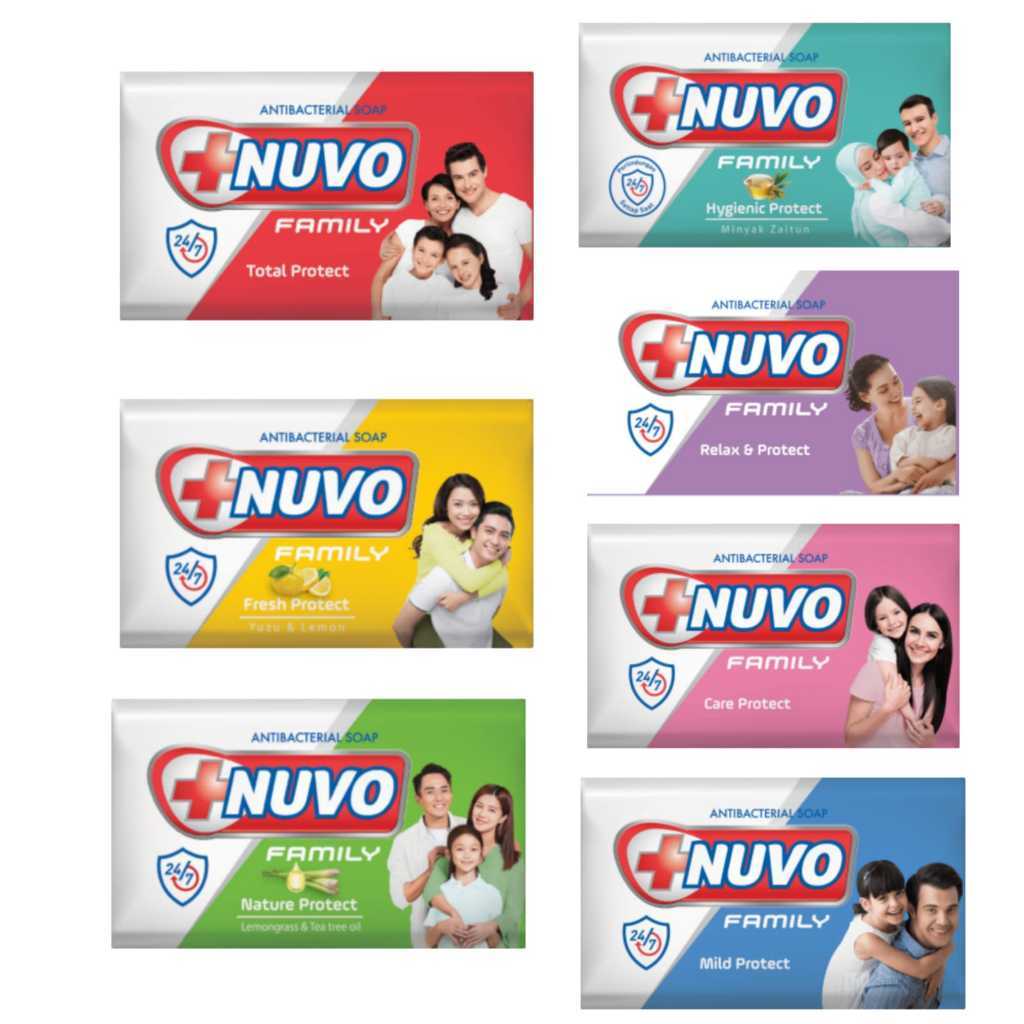Nuvo Antibacterial Soap - 72 gram - Nuvo Sabun Batang / Sabun Nuvo - Sabun Mandi Batang