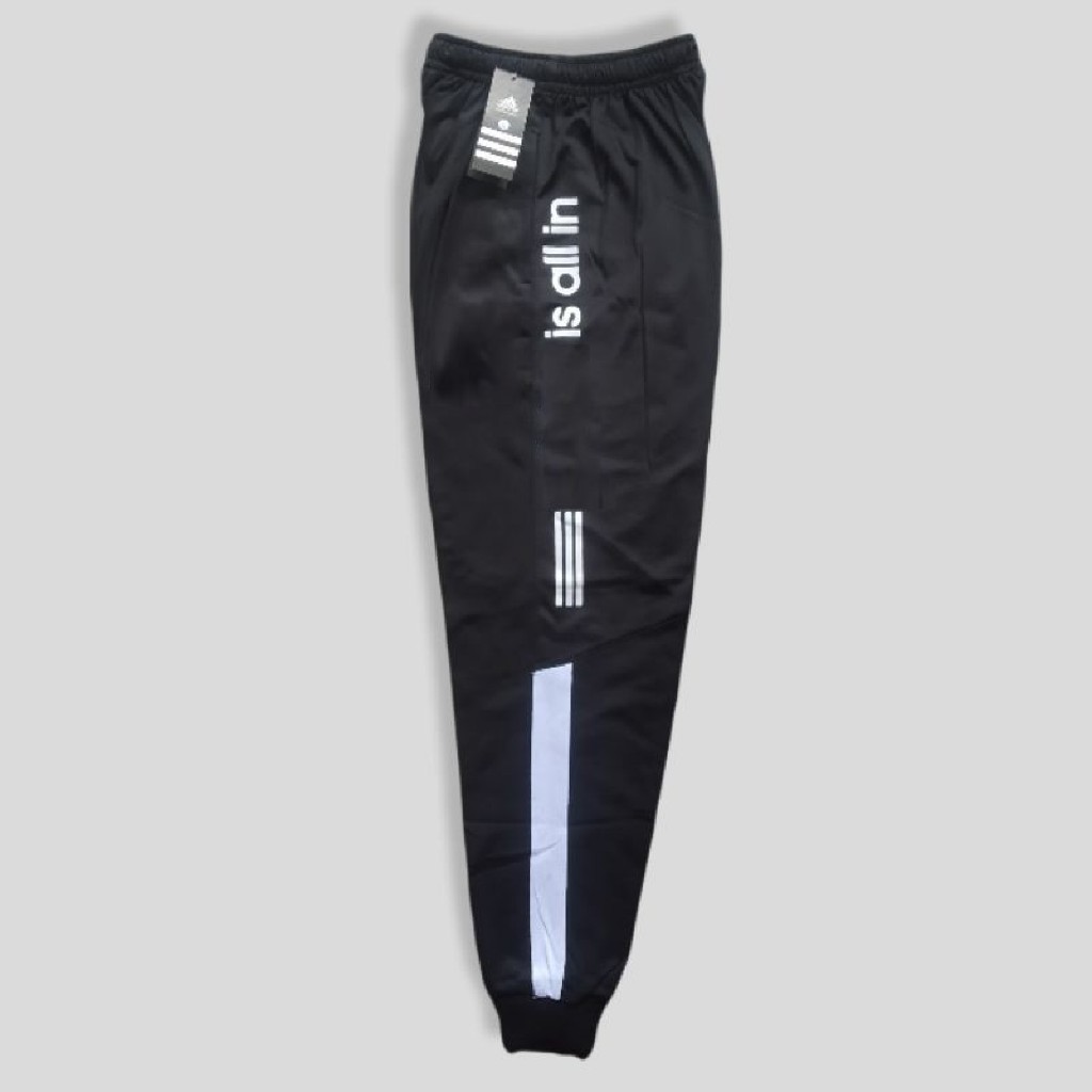 Celana Sport Premium Hitam Putih Unisex Pria WanitaTraining Olahraga Jogging