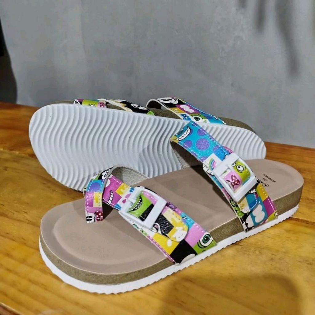 Sandal Cewek Nevada Original Terbaru Versi Disney Slipper Sandals Colorful