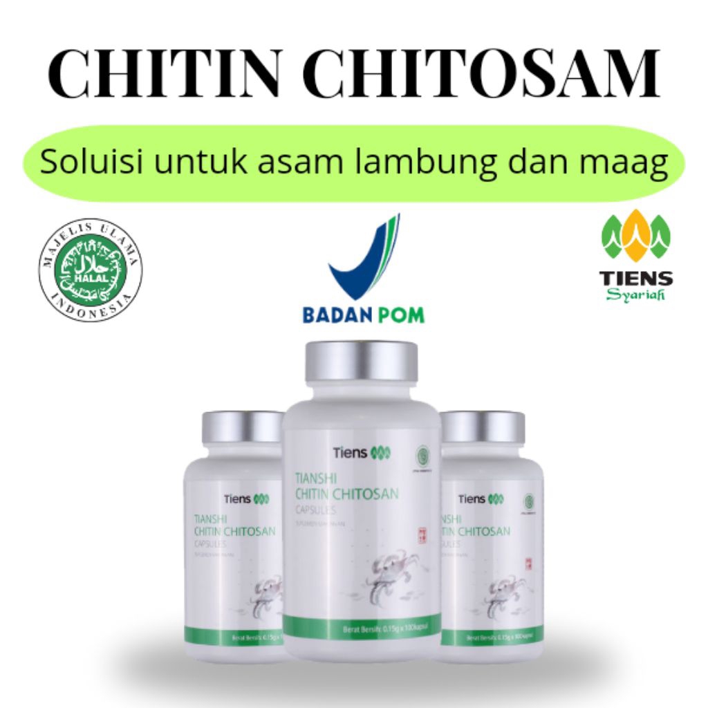 CHITIN CHITOSAN TIENS-CHITIN CHITOSAN ASAM LAMABUNG-CHITIN CHITOSAN 100%ORIGINAL
