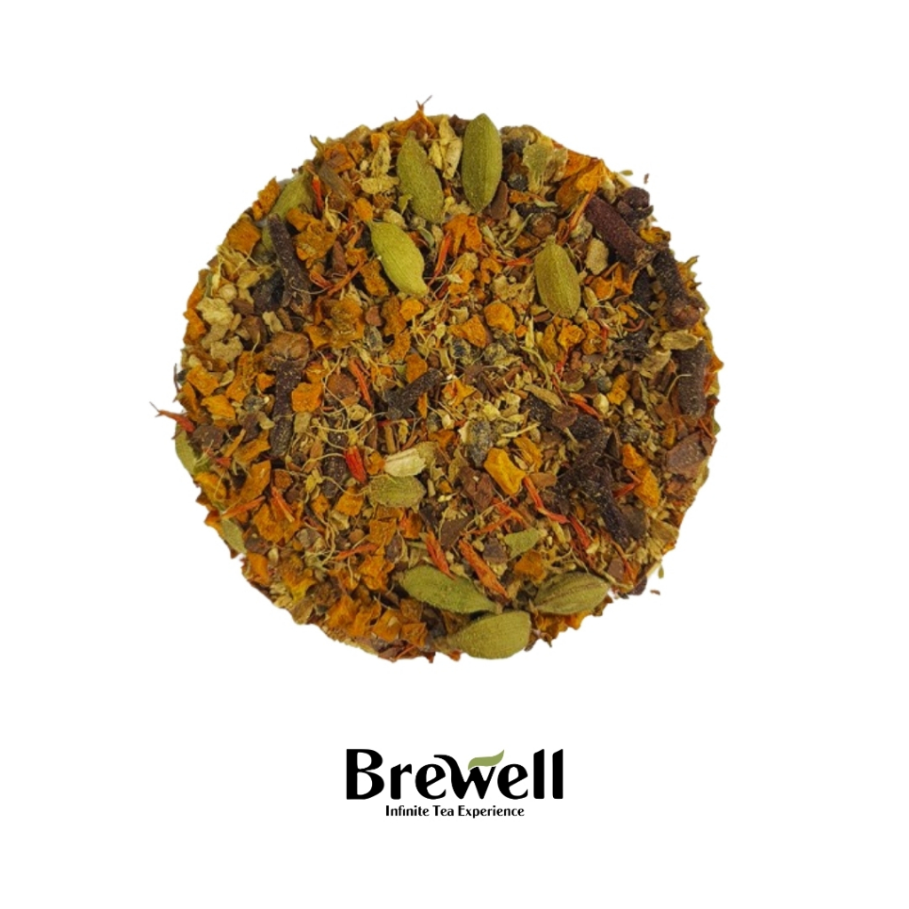 

TURMERIC CHAI Tisane Blend - Turmeric with Ginger, Cardamom 15 Gram / 50 Gram