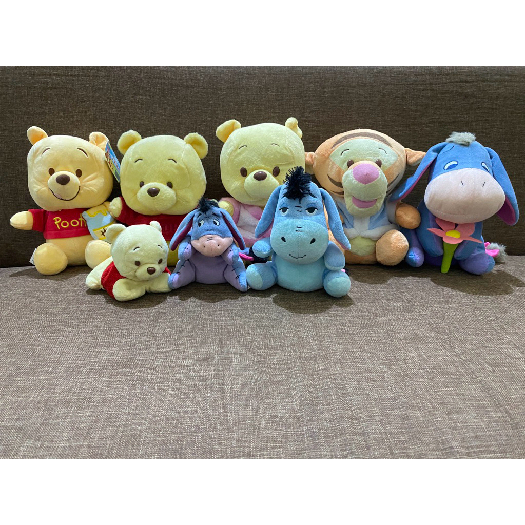 Boneka Disney Winnie The Pooh, Tiger, Eeyore, Piglet Original