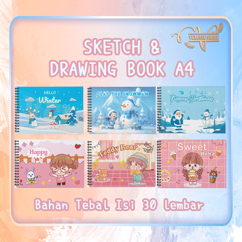 

VLSHINE Drawing Book A4 Buku Gambar Anak Sketsa Sketchbook Murah Aesthetic