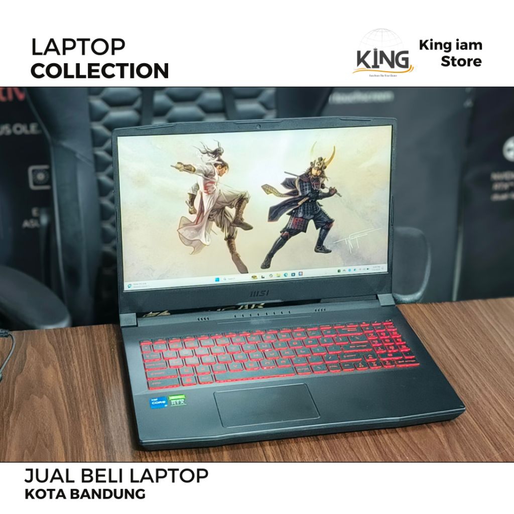 MSI GF66 Katana i5-11400H | RTX 3050 | 16GB | 512GB | Layar 144Hz | Laptop Gaming & Editing Murah