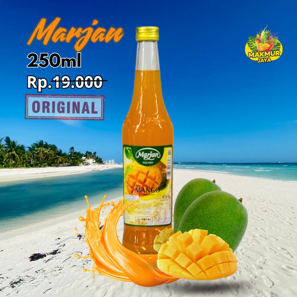 

Marjan boudoin squash Fruit marjan rasa mangga 250ml original