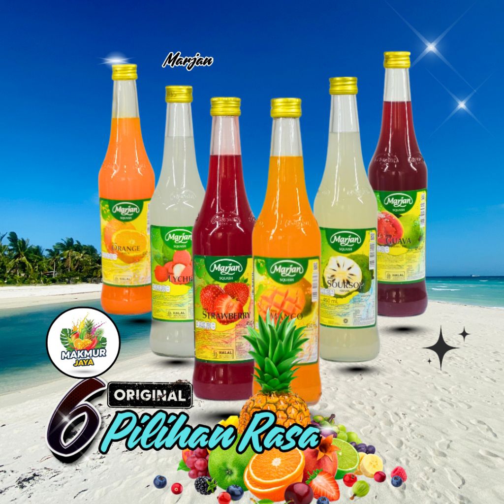 

Sirup Marjan Squash Rasa Sirsak,jambu stroberi leci mangga- Marjan Squash 450ml