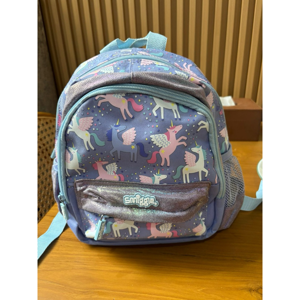 Tas Anak merk smiggle warna ungu motif kuda poni