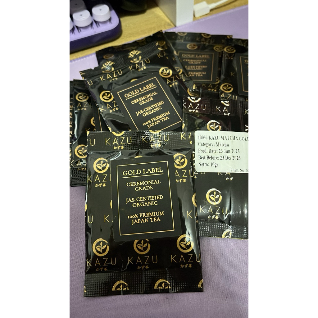 

Matcha Kazu ceremonial grade - KAZU Matcha Gold Label - CERTIFIED 10g