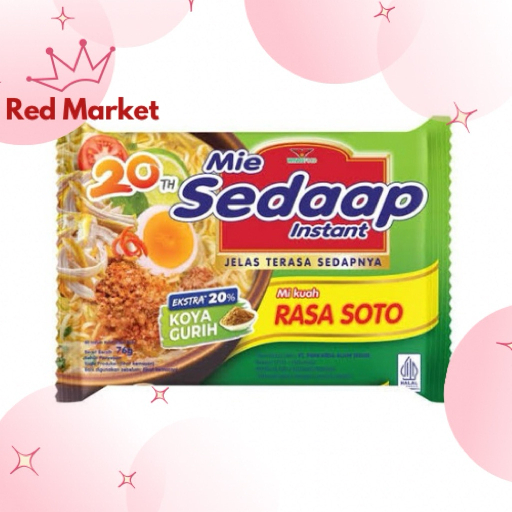 

- TOKO RED MARKET- MIE SEDAAP SOTO KUAH MIE SEDAAP KUAH RASA SOTO
