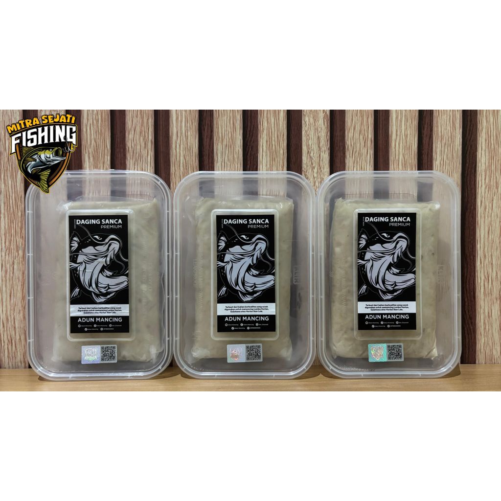Umpan Lele Siap Pakai Daging Sanca Premium Adun Mancing 250gr
