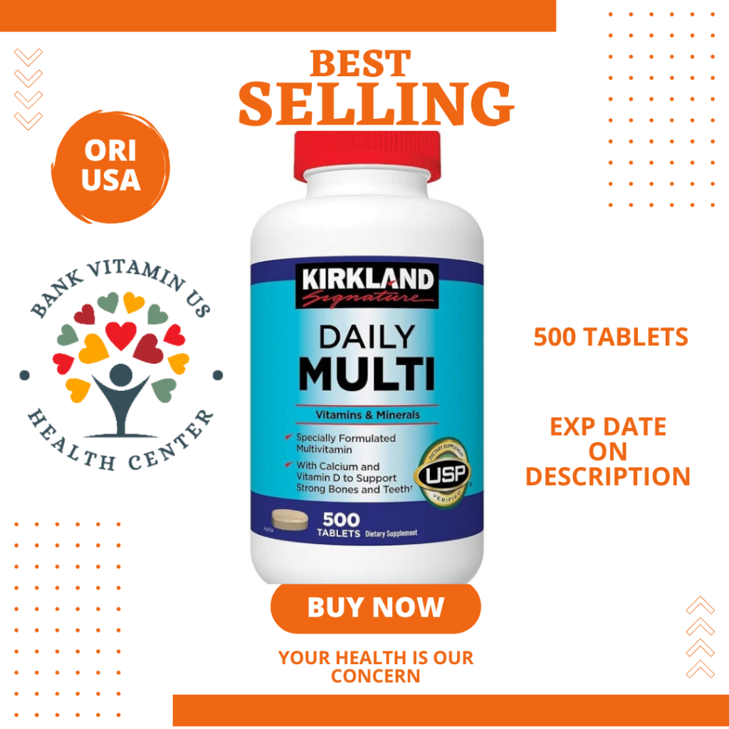 Kirkland DAILY MULTI 500 tablets Meningkatkan sistem kekebalan tubuh dan fungsi otot