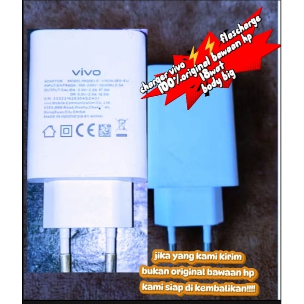 Charger Vivo 18wat 100%original bawaan hp