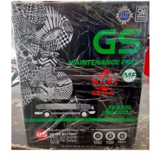 Aki Mobil Merk GS ASTRA MF/Kering Type NS40ZL Basah untuk Agya, Calya, Ayla, Sigra, Sirion, All New 