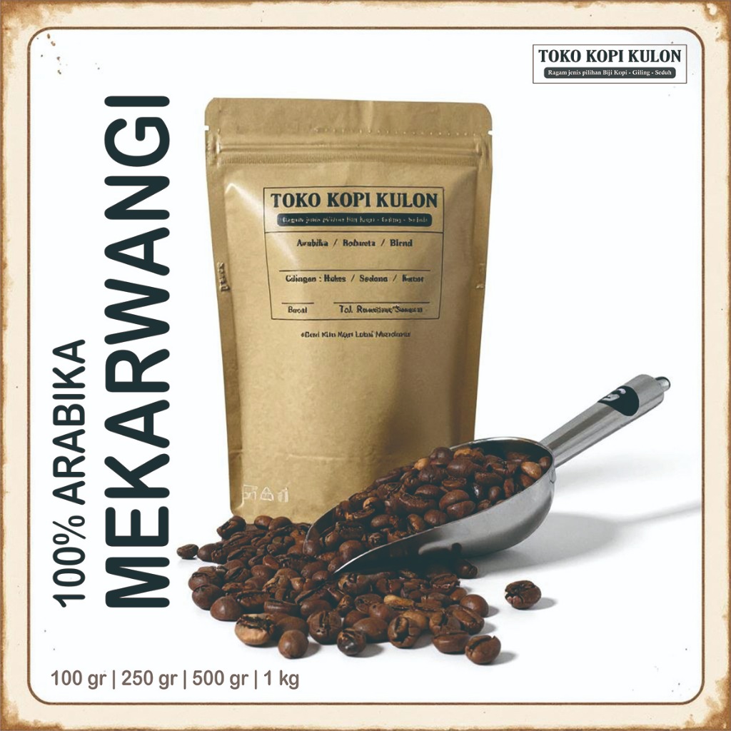 

ARABIKA MEKARWANGI - Toko Kopi Kulon - Giling Halus/Medium/Kasar - 100 gram